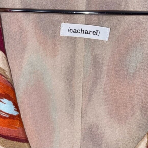 Cacherel Silk Sleeveless Ikat Print Dress - Picture 5 of 8